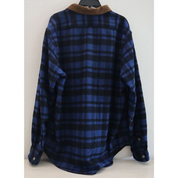 Polo Ralph Lauren Men's Sz XL Blue Plaid Country Western Wool Blend Shacket $368 - Picture 2 of 7